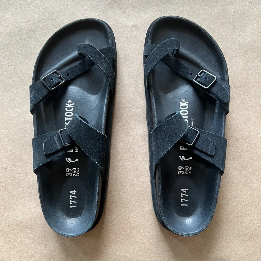 Birkenstock 1774 Mayari Black Suede Sandals - Picture 5 of 13
